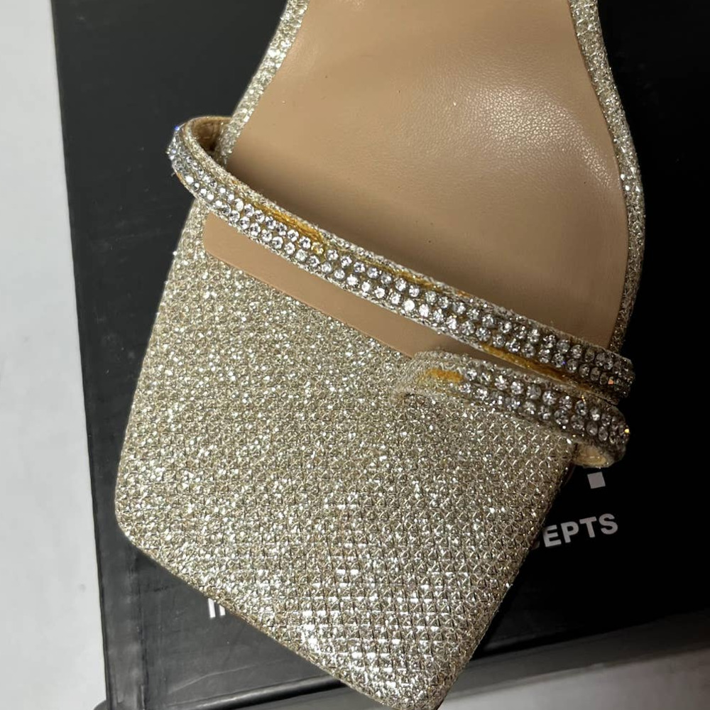 Women rhinestone open toe heels - Picture 2 of 5